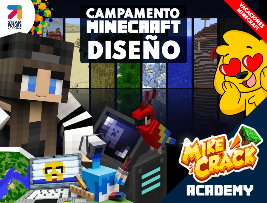Vacaciones Verano 26 Mikecrack Academy - Campamento de diseño y programación con Minecraft